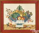 theorem of a compote of fruit by David Y. Ellinger, oil on velvet, sold Oct 2025