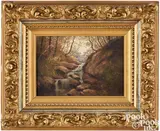 landscape with waterfall by Henry Pruett Share, oil on canvas, sold Oct 2025