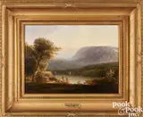 Hudson River landscape by Thomas Doughty, oil on board, sold Oct 2025