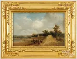 landscape The Post Horses by Alfred Vickers Sr., oil on panel, sold Aug 2025
