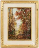 double-sided landscape by Anna Rogers Minor, oil on board, sold Aug 2025