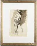 female nude by Arthur B. Carles Jr., watercolor and chalk, sold Aug 2025