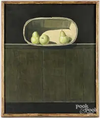 still life by Marc Schoettle, oil on canvas, sold Aug 2025
