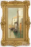 Venetian scene by Virgillio Ripari, oil on canvas, sold Aug 2025