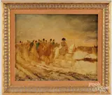 study of Campaign de France by Jean-Louis-Ernest Meissonier, 1814, oil on linen, sold Aug 2025