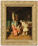 The Painting Lesson by Henri van Wijk, oil on canvas, sold Aug 2025