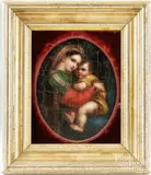 Madonna of the Chair by Raphael, oil on artist board, sold Aug 2025
