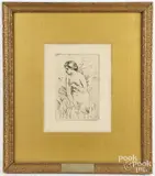 Baigneuse debout a mi-jambes by Pierre-Auguste Renoir, ca. 1910, etching, sold Aug 2025