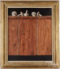 still life with mushrooms by Marc Schoettle, oil on canvas, sold Aug 2025