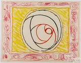 On the Moon by Pierre Alechinsky, 1971, color lithograph, sold Jul 2025