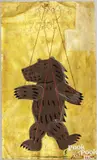 and gold leaf on paper Bear by Leonid Sokov, 1992, acrylic, sold Jul 2025