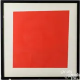 Red Square (Embossed Gorbachev) by Leonid Sokov, 1990, color lithograph, sold Jul 2025