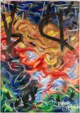 Farce by James Wang, oil on canvas, sold Jul 2025