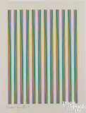 Print for Chicago 8 by Bridget Riley, 1971, color serigraph, sold Jul 2025