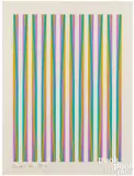 Print for Chicago 8 by Bridget Riley, 1971, color serigraph, sold Jul 2025