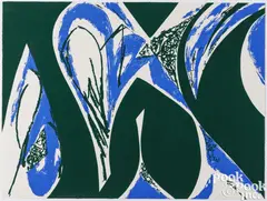 FREE SPACE by Lee Krasner, 1975, color screenprint, sold Jul 2025