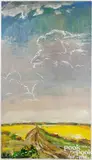 on plywood Landscape - Shishkin by Leonid Sokov, oil, sold Jul 2025