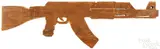 Kalashnikov by Leonid Sokov, carved wood, sold Jul 2025