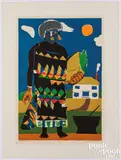 Pilate (Misty Island) by Romare Bearden, 1979, color lithograph, sold Jul 2025