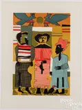 Firebirds by Romare Bearden, 1979, color lithograph, sold Jul 2025