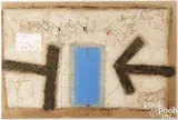 carborundum print with gouache and drawing on paper De Bleu by James Coignard, mixed media, sold Jul 2025