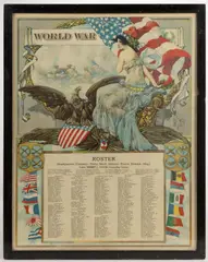 WORLD WAR I ROSTER PRINT / POSTER by Dan Smith, color lithograph, sold Sep 2026