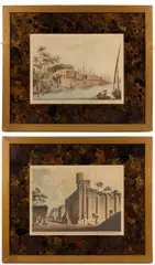 EGYPTIAN VIEW PRINTS, LOT OF TWO by Luigi Mayer, hand-colored aquatints, sold Sep 2026