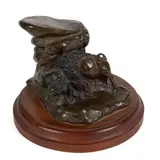 AN ITCHIN' THAT NEEDS A SCRATCHIN BRONZE SCULPTURE by Bruce and Kathy Contway, bronze, offered Sep 2026