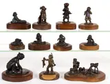 NATIVE AMERICAN BRONZE SCULPTURES, LOT OF TEN by Joy Weddle, bronze, sold Sep 2026