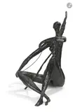 La Fileuse by Noor-Zadé Brener, Épreuve en bronze à patine brune, sold Jan 2026