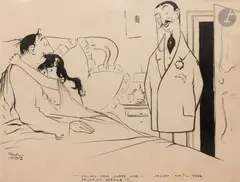 L'Infidèle rassurée by Paul Iribe, Encre et rehauts de gouache, sold Jan 2026