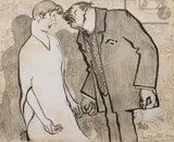 Logique by Paul Iribe, Encre, fusain et rehauts de gouache blanche, sold Jan 2026