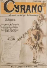 Projet de couverture de Cyrano by Louis Anquetin, vers 1923, Encre et aquarelle, sold Jan 2026