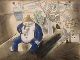 J'ai réussi ma brandade by Louis Touchagues, Encre, lavis d'encre, aquarelle et rehauts de gouache, sold Jan 2026
