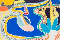 La Baie by Malcolm de Chazal, Gouache sur traits de crayon, sold Dec 2025
