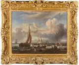 Bord de grève par temps agité by Jan Claesz Rietschoof, Toile, sold Mar 2026