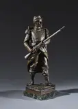 Qui vive by Aristide Croisy, Bronze patiné, sold Mar 2026