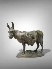 Âne d'Afrique by Auguste-Nicolas Cain, Bronze d'édition, patiné, sold Feb 2026