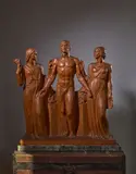 La Loi et la Justice protégeant le Droit by Louis Botinelly, 1933, Terre cuite, sold Jan 2026