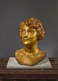 Buste de femme (Madeleine Botinelly) by Louis Botinelly, Plâtre doré, sold Jan 2026