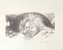 Aux amis du 8 février 1900. (Autoportrait). 1900 by Charles Léandre, Lithographie, sold Jan 2026
