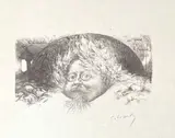 Aux amis du 8 février 1900. (Autoportrait). 1900 by Charles Léandre, Lithographie, sold Jan 2026