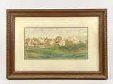 Vue d'un village by Michel Gelly, Aquarelle sur carton, sold Jan 2026