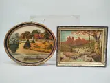 Vue d'un parterre à la française by Lucie Ranvier-Chartier, Panneau ovale, sold Jan 2026