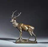Cerf by Georges Gardet, Bronze à patine brune, sold Dec 2025