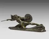 Penthesilea, reine des Amazones by Marcel Bouraine, Épreuve en bronze patiné, sold Nov 2024