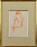 Nu de dos by Paul Belmondo, Sanguine, sold Nov 2024