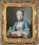 Portrait d'Anne-Claudine Mayneaud de la Tour (1730-1807), épouse en 1749, en premières noces, Jean-Laurent Mazade de Bobigny, puis en 1759, Emmanuel de Pons, di by Jean Valade, 1750, Pastel, sold Jun 2024