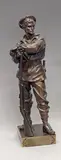 Portrait de fusiller marin by Aristide Croissy, 1880, Bronze à patine brun nuancé, sold Jun 2024