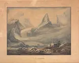 A La Flégère vue de la Mer de Glace by Samuel Birmann, Aquatinte, sold Nov 2025